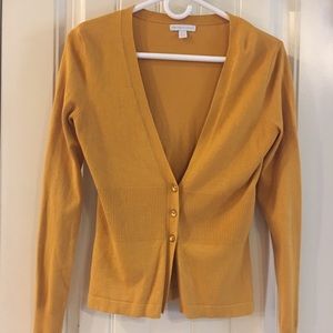 New York & Company mustard yellow cardigan